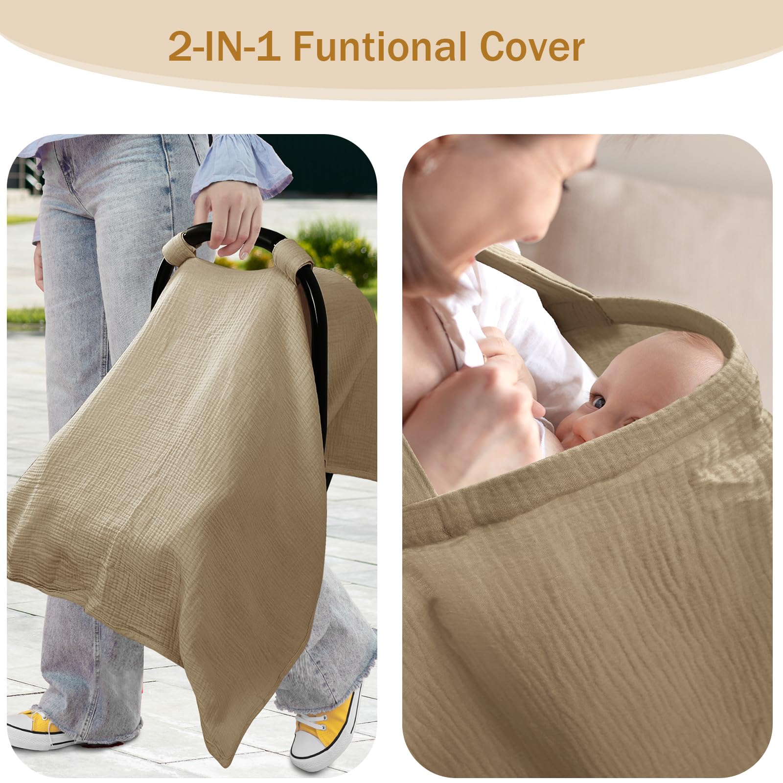 Hooyax breathable muslin cotton fabric promotes airflow for baby comfort