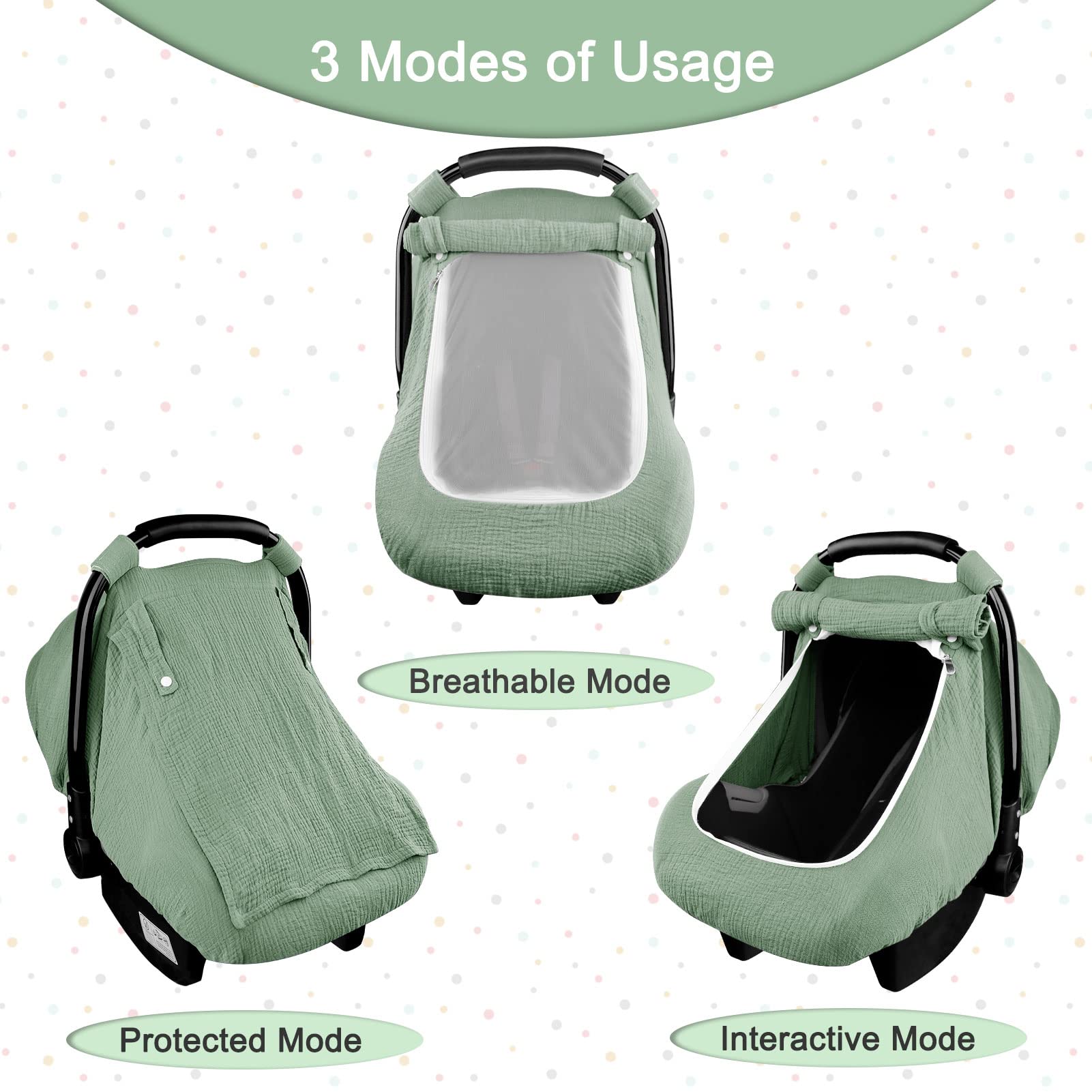 Hooyax car-seat cover secures with elastic bottom for a snug fit
