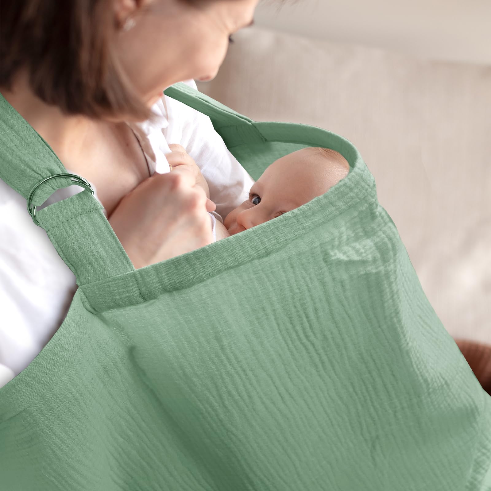 Hooyax full-coverage shield blocks sun and wind around baby.