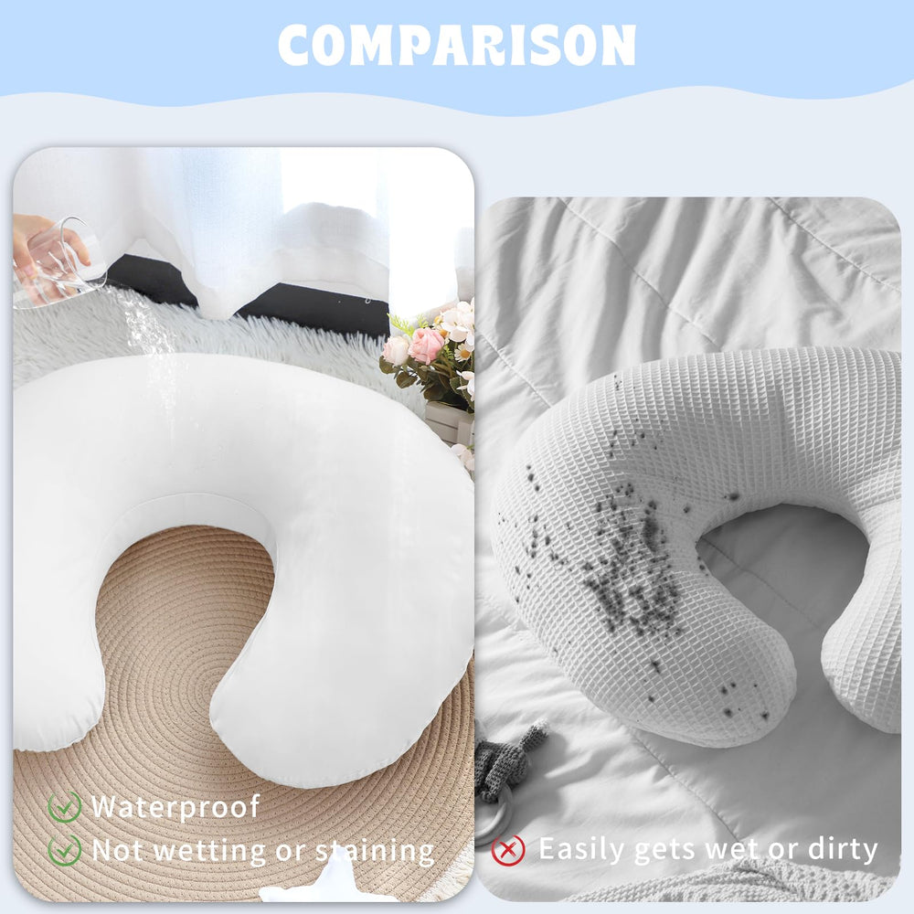 Hooyax infant feeding slipcover fits most pillows in white