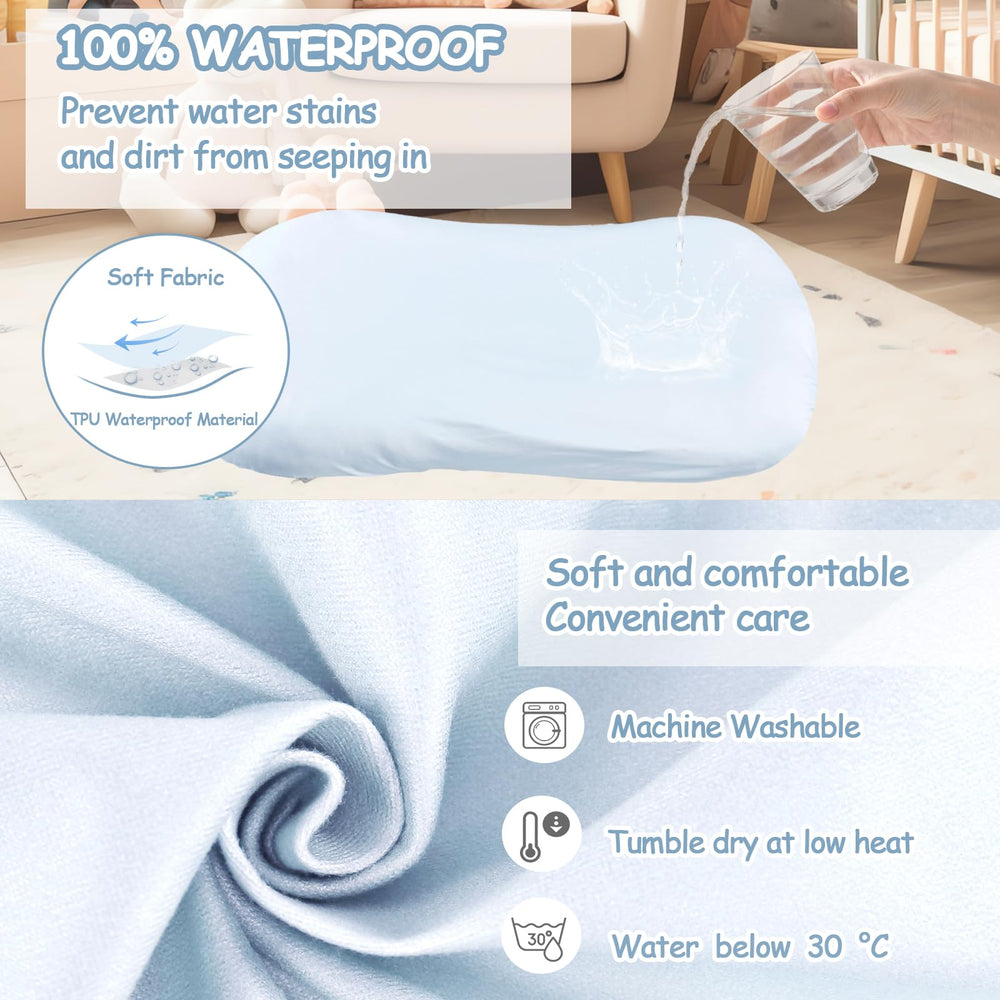 Hooyax lounger cover elastic-fit design ensures snug fit on most standard infant loungers.