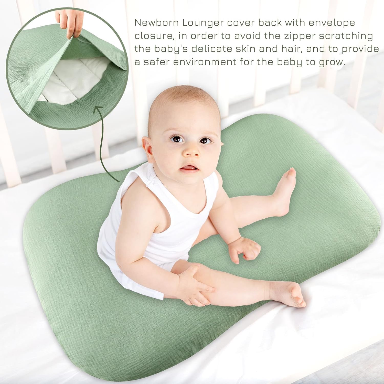 Hooyax lounger cover demonstrating envelope closure for easy slip-on