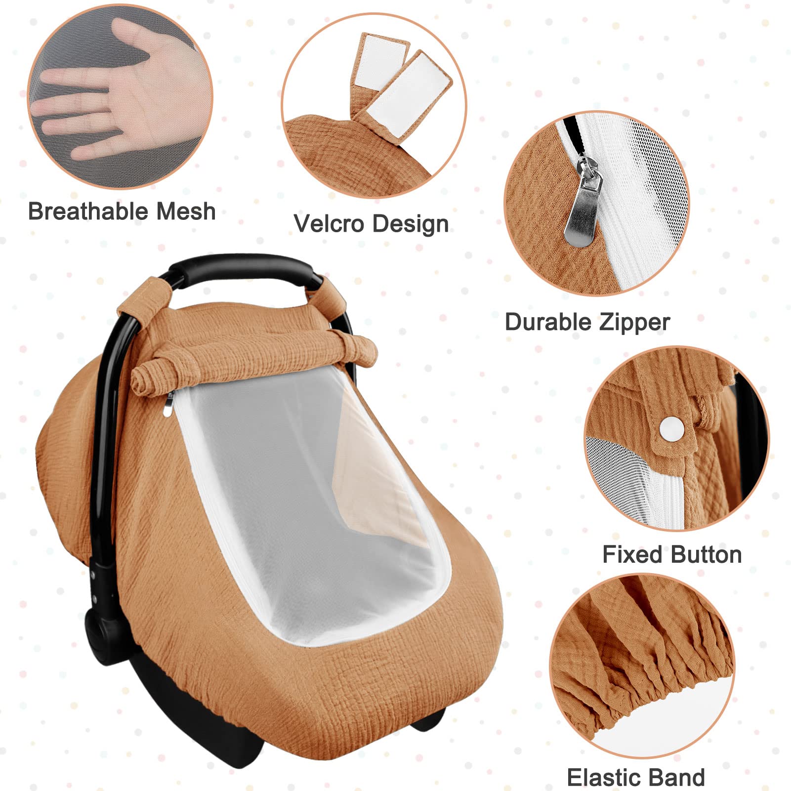 Hooyax muslin baby cover offers sun and wind protection during outings