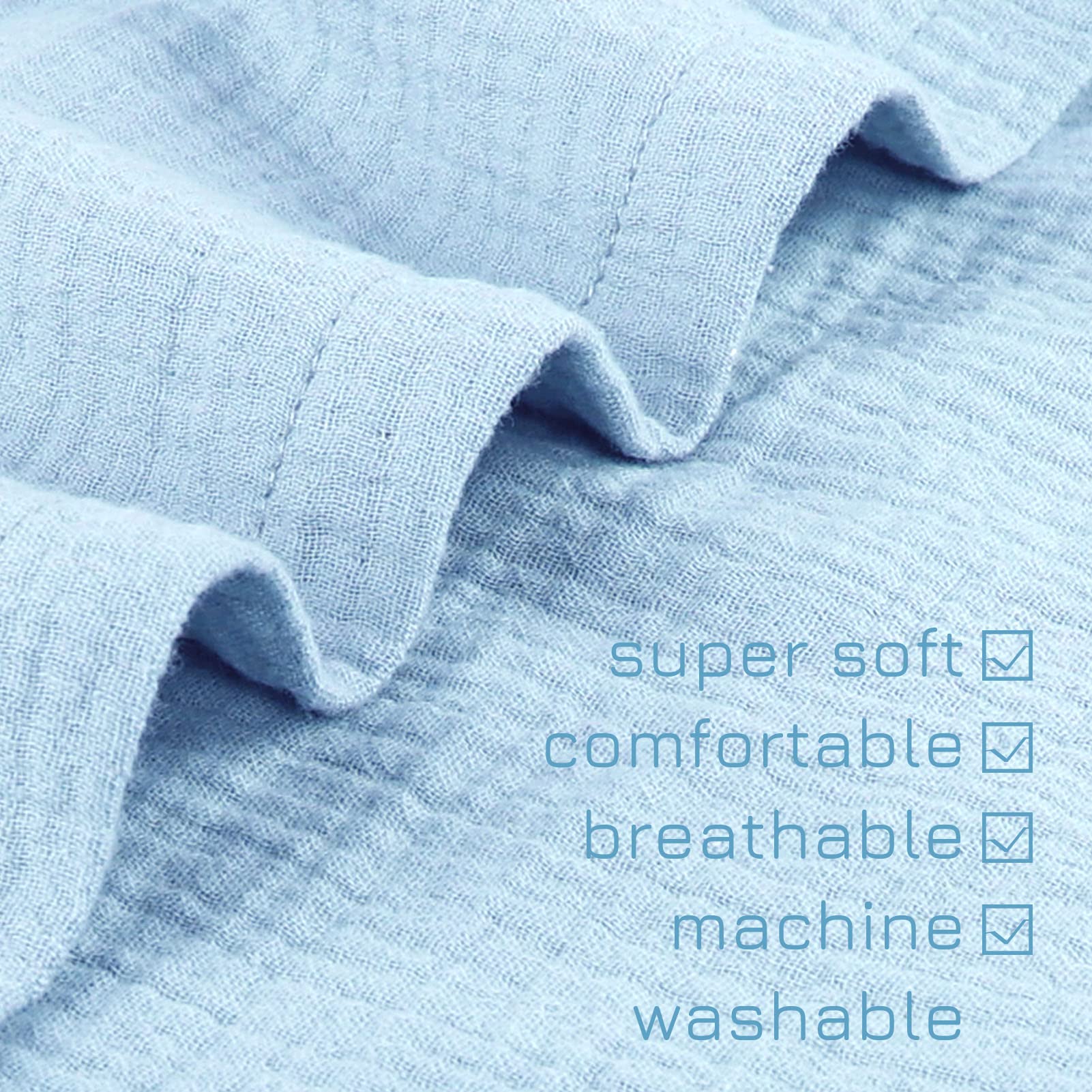 Hooyax muslin cover demonstrates breathable fabric to support airflow for baby