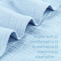 Hooyax muslin cover demonstrates breathable fabric to support airflow for baby