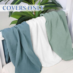 Hooyax classic white muslin lounger cover complements any nursery