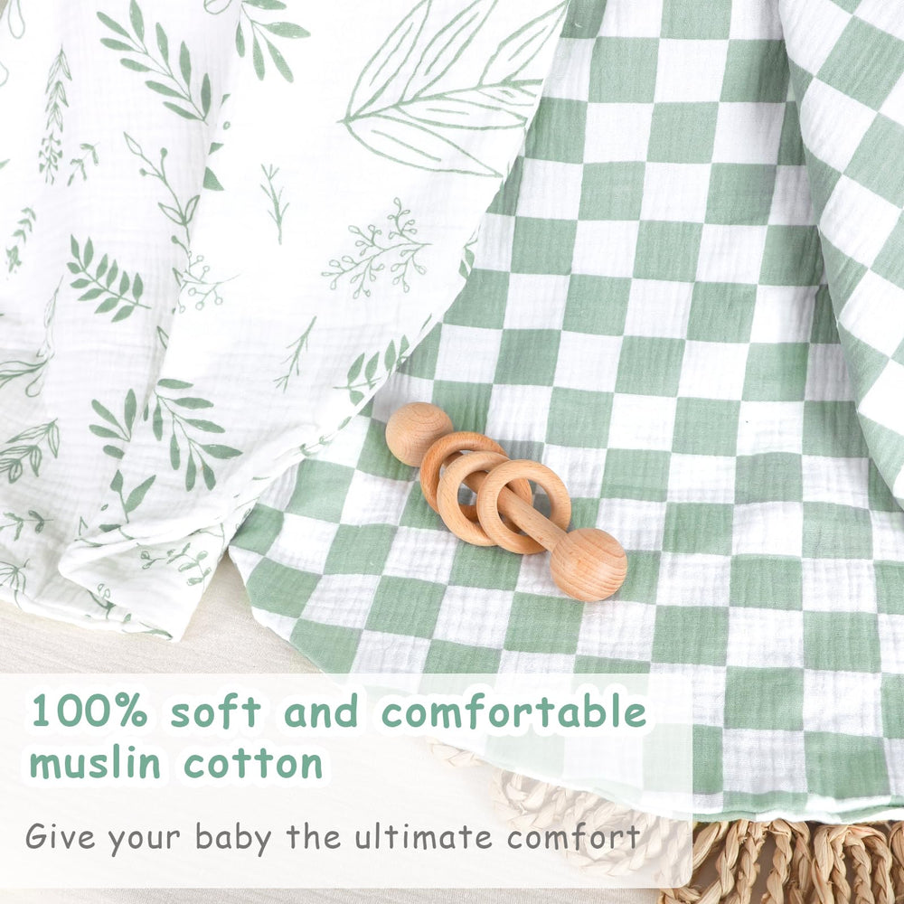 Close-up of 100% muslin fabric texture and breathable weave
