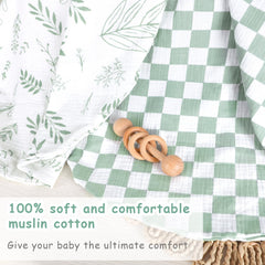 Close-up of 100% muslin fabric texture and breathable weave