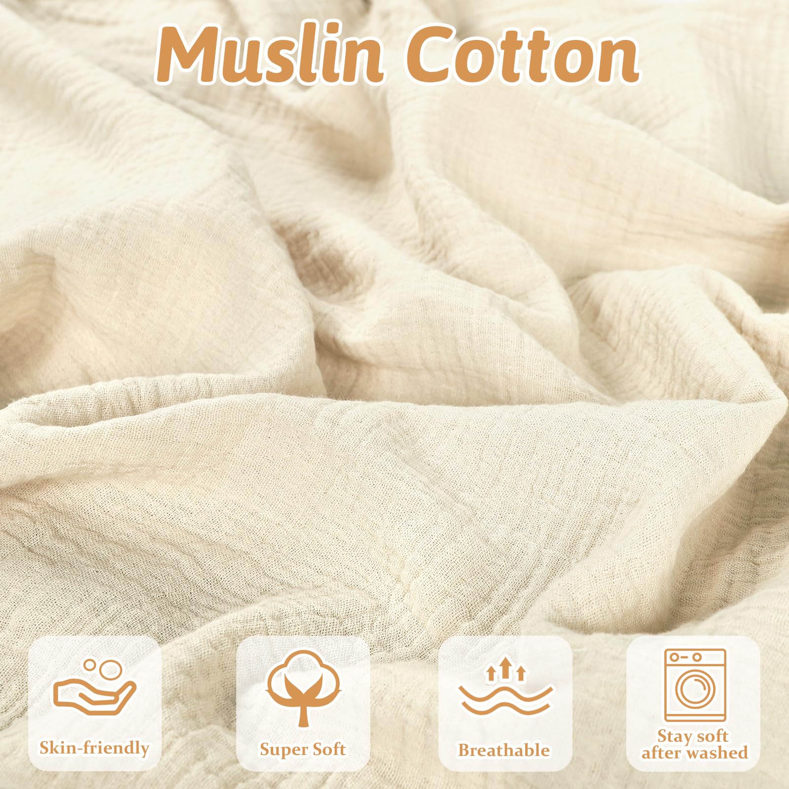 Hooyax cream cover fabric texture shows airy weave for cooler naps
