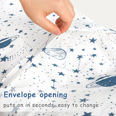 Envelope closure design for quick on/off and secure fit.