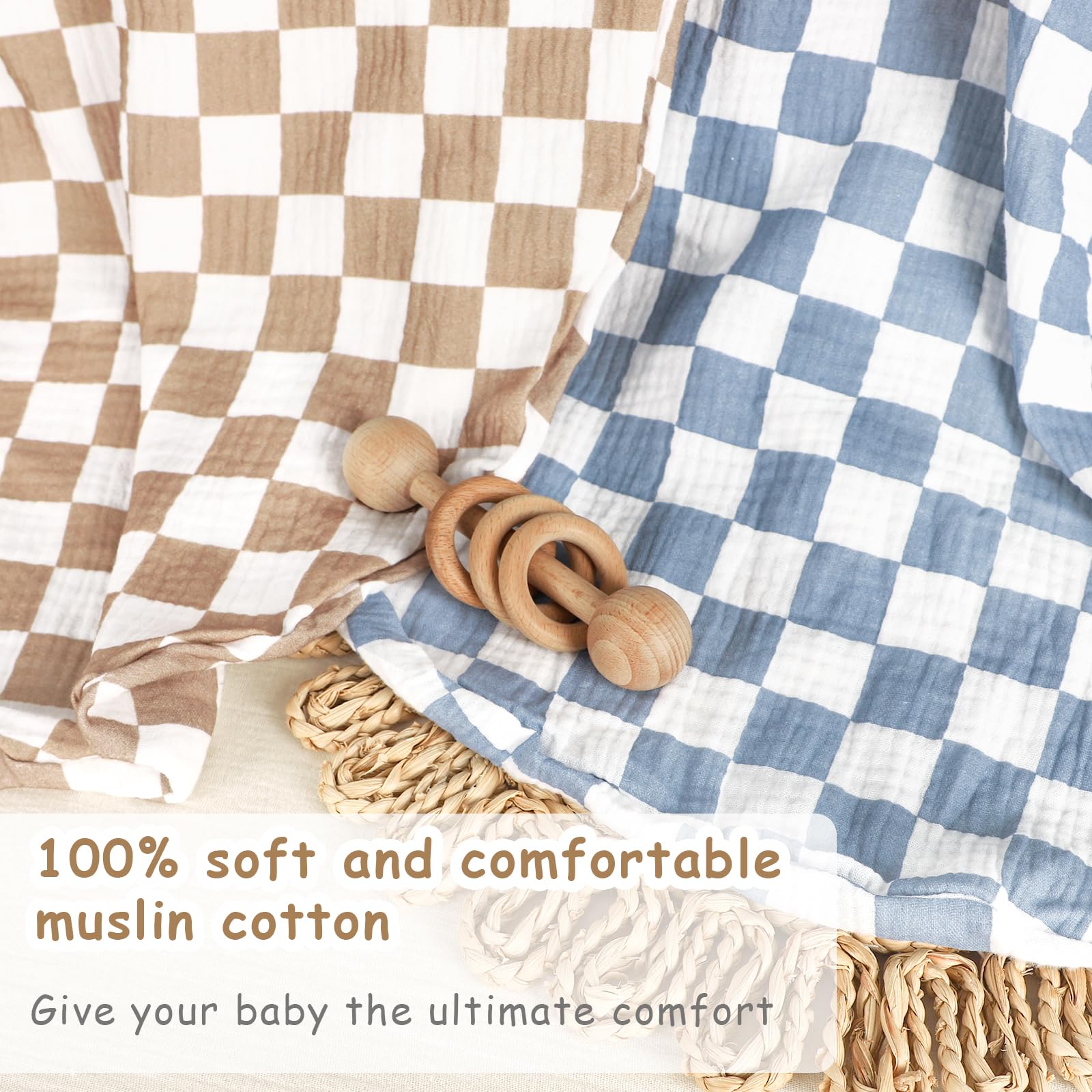Hooyax muslin cover with envelope closure, quick slip-on for easy changes