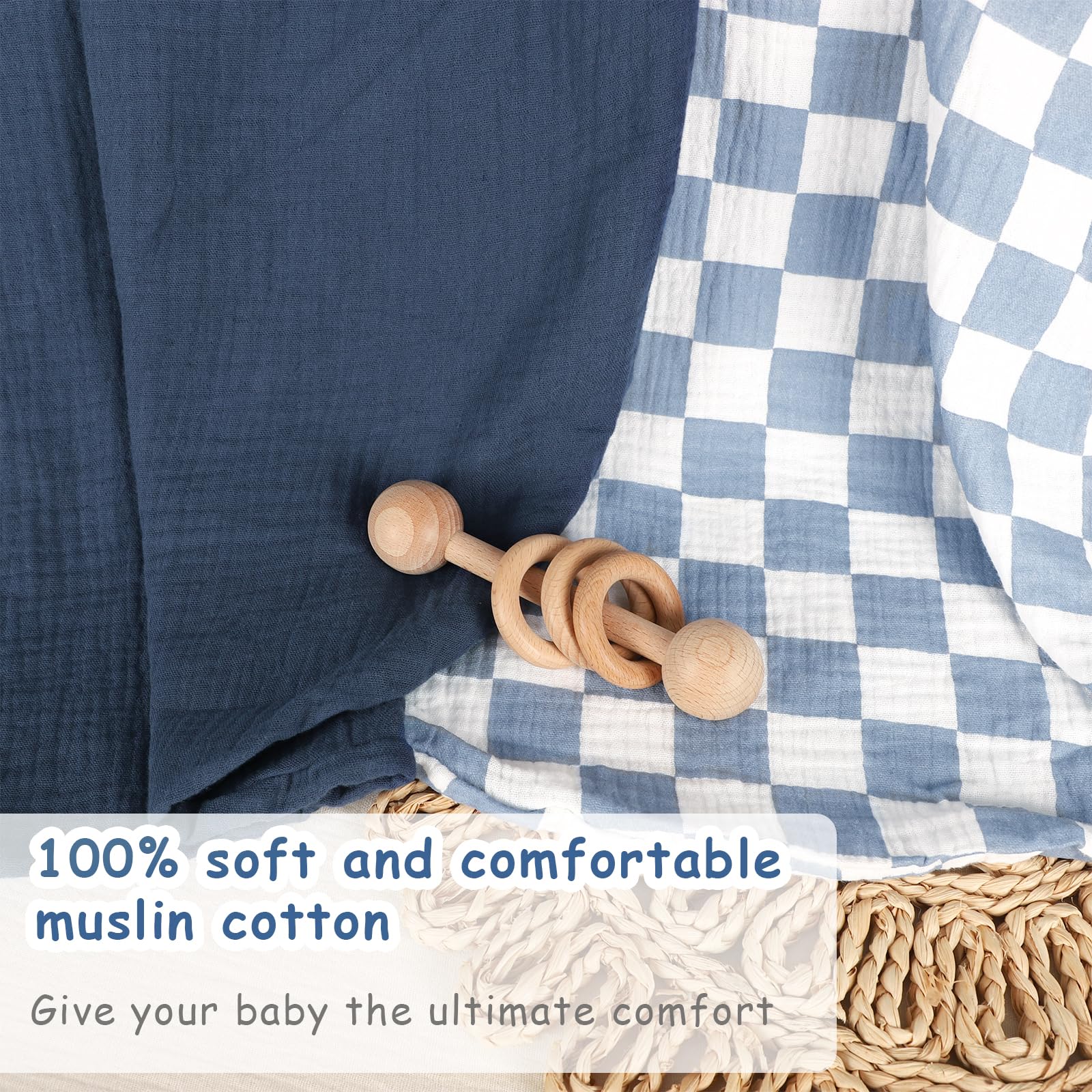 Hooyax muslin baby lounger cover envelope closure demonstrates quick, secure fit.
