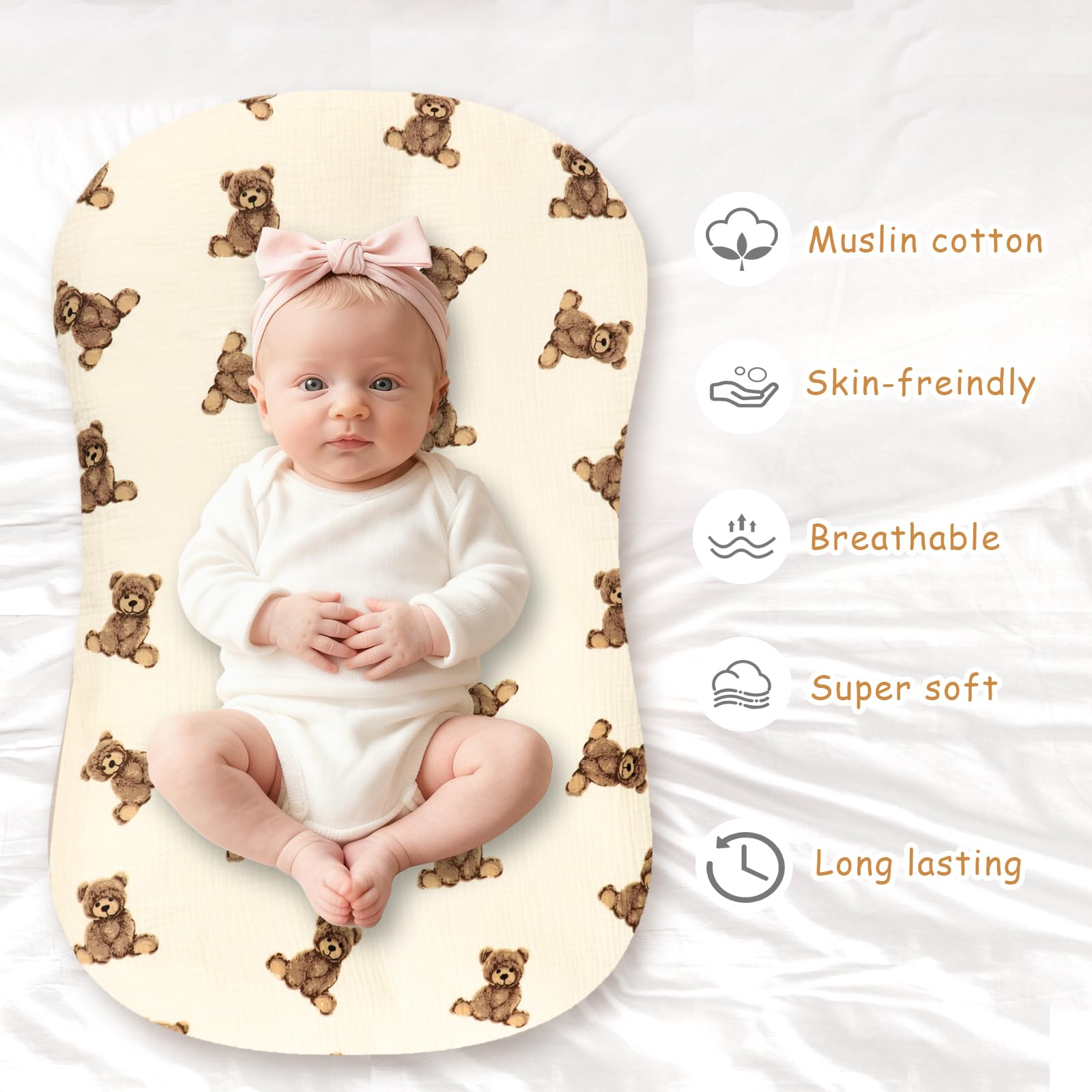Machine washable lounger cover for busy parents and easy care