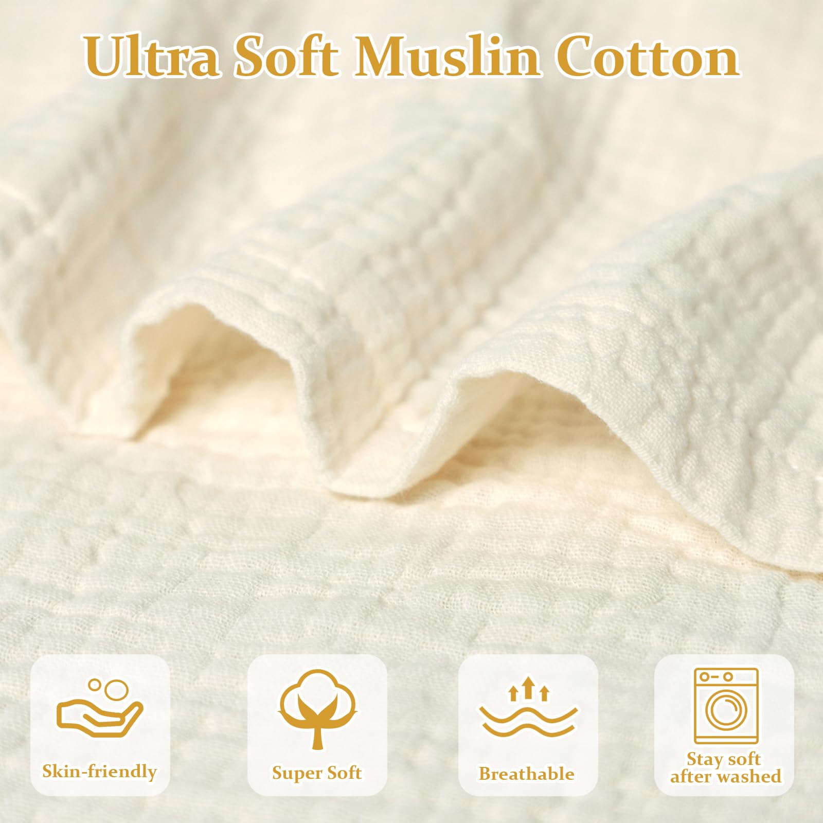 Hooyax muslin cover highlights breathable fabric for all-day infant airflow and comfort.