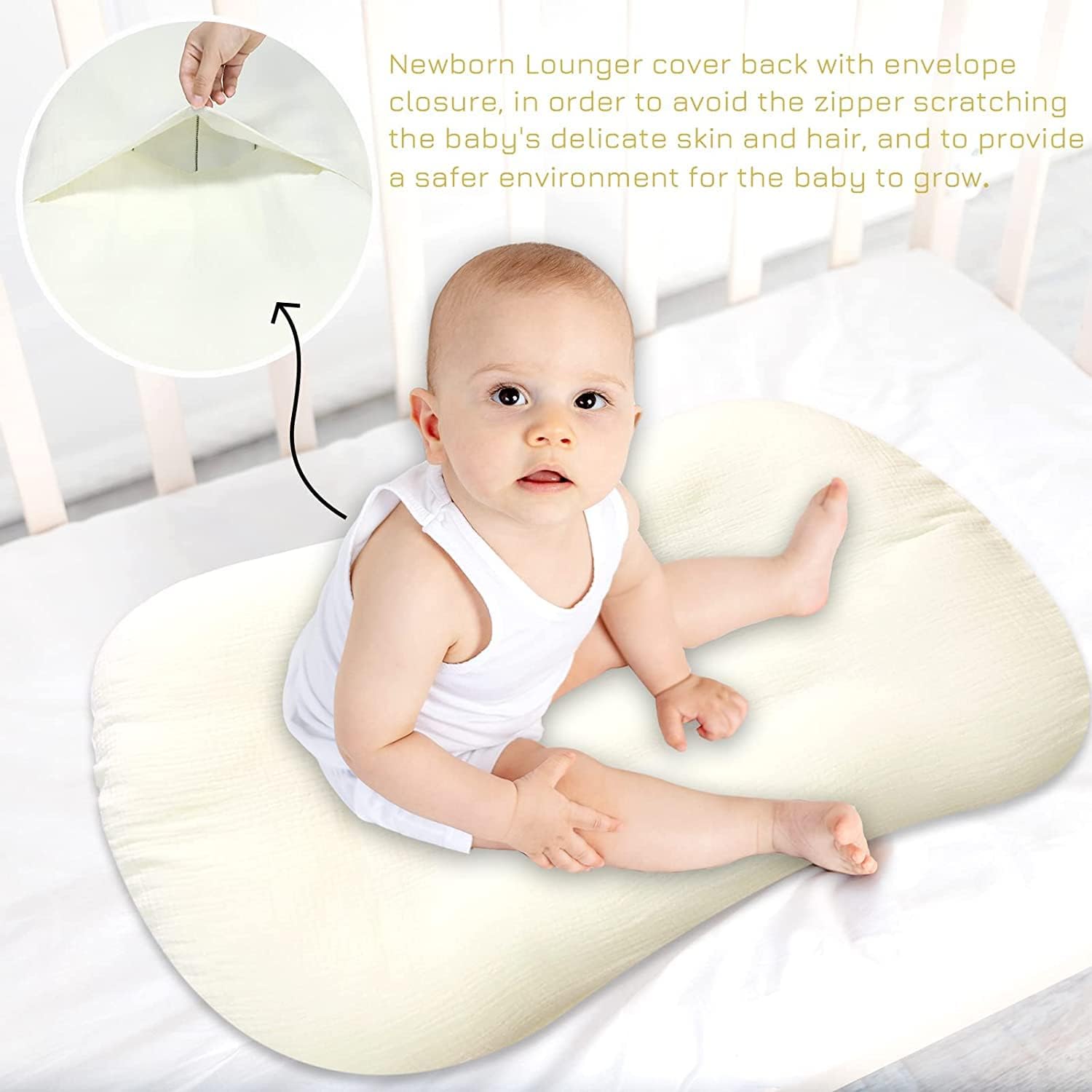 Hooyax lounger cover with reinforced stitching ensures lasting durability through washes.