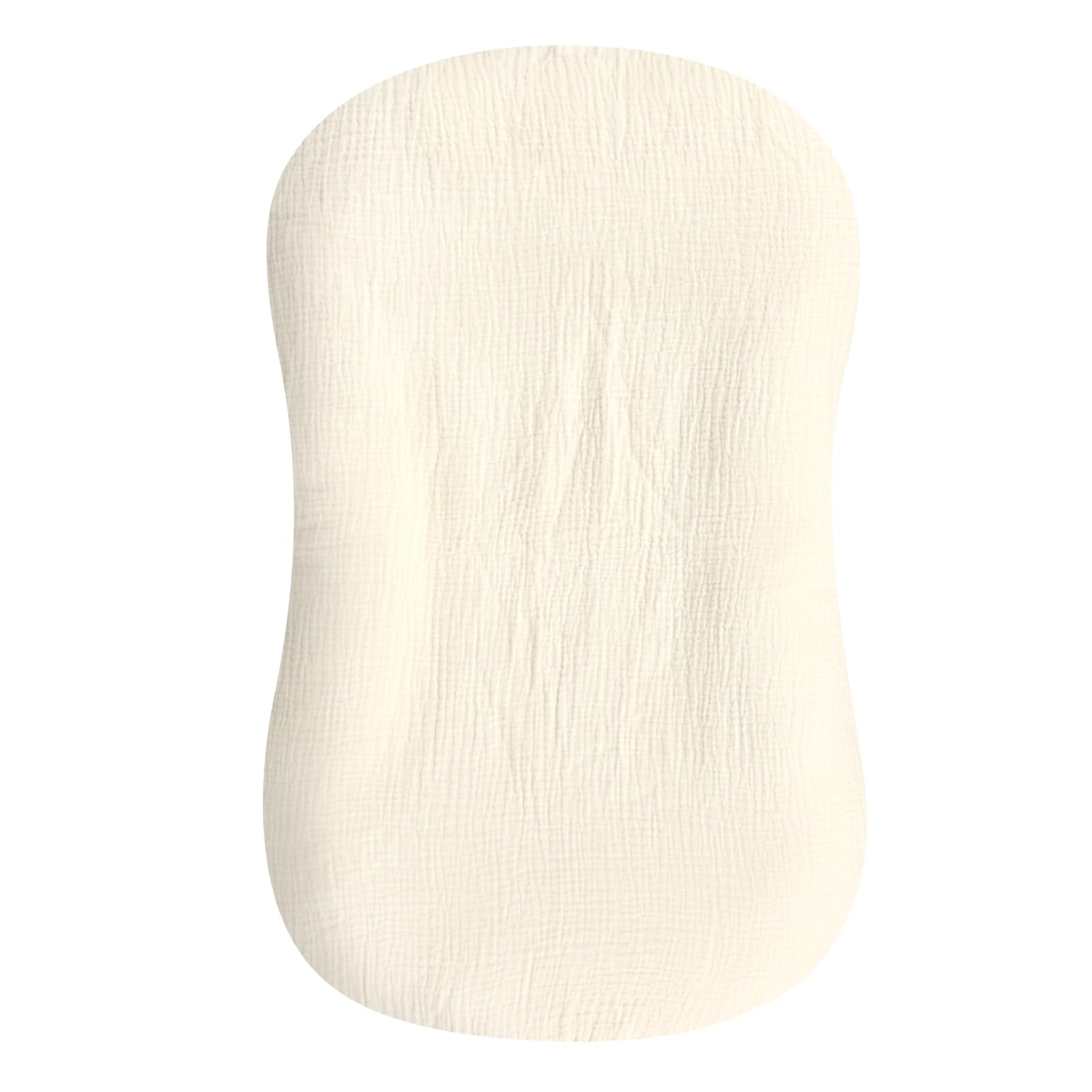 Hooyax muslin baby lounger cover in yellow shows soft texture for newborn comfort.