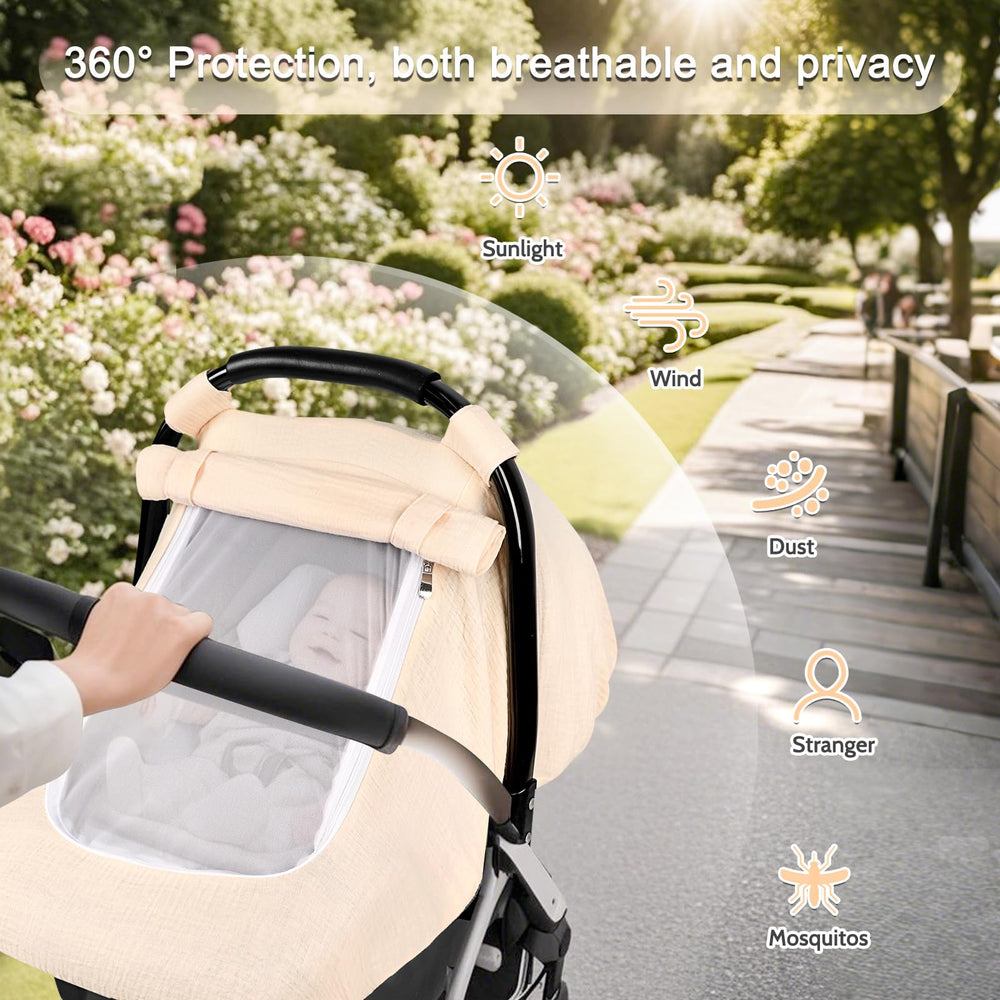 Hooyax apricot enclosed mode offers privacy and wind protection.