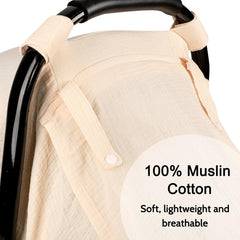 Hooyax apricot mesh-window mode keeps baby visible and protected.