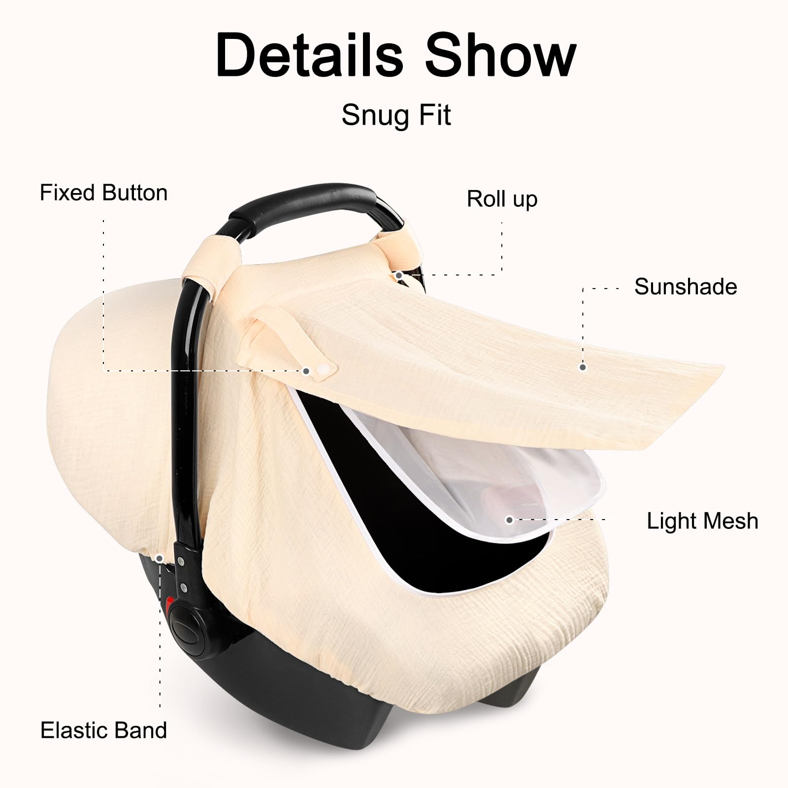 Hooyax apricot open-air mode for maximum breathability.