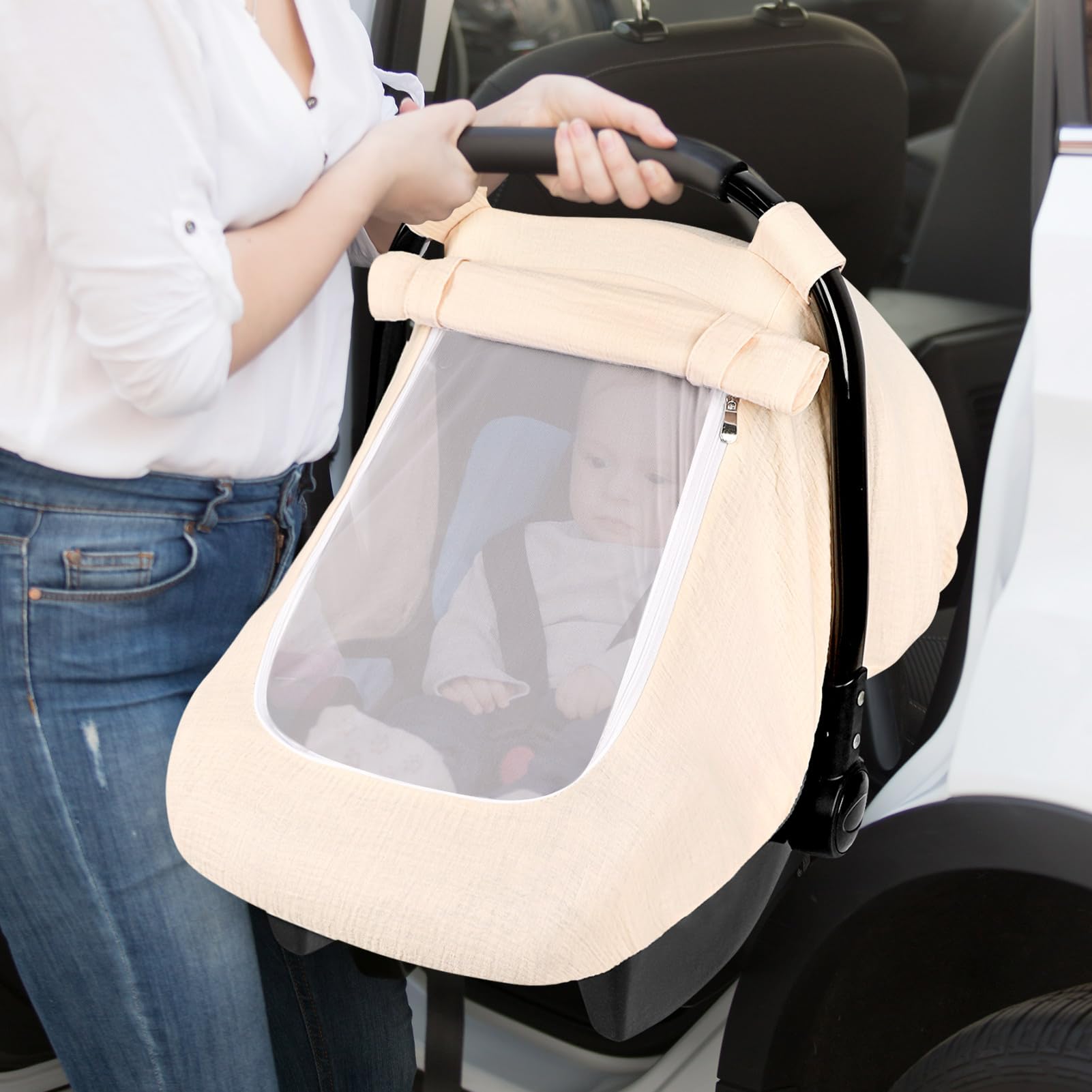 Hooyax apricot travel-friendly cover for trips and errands.