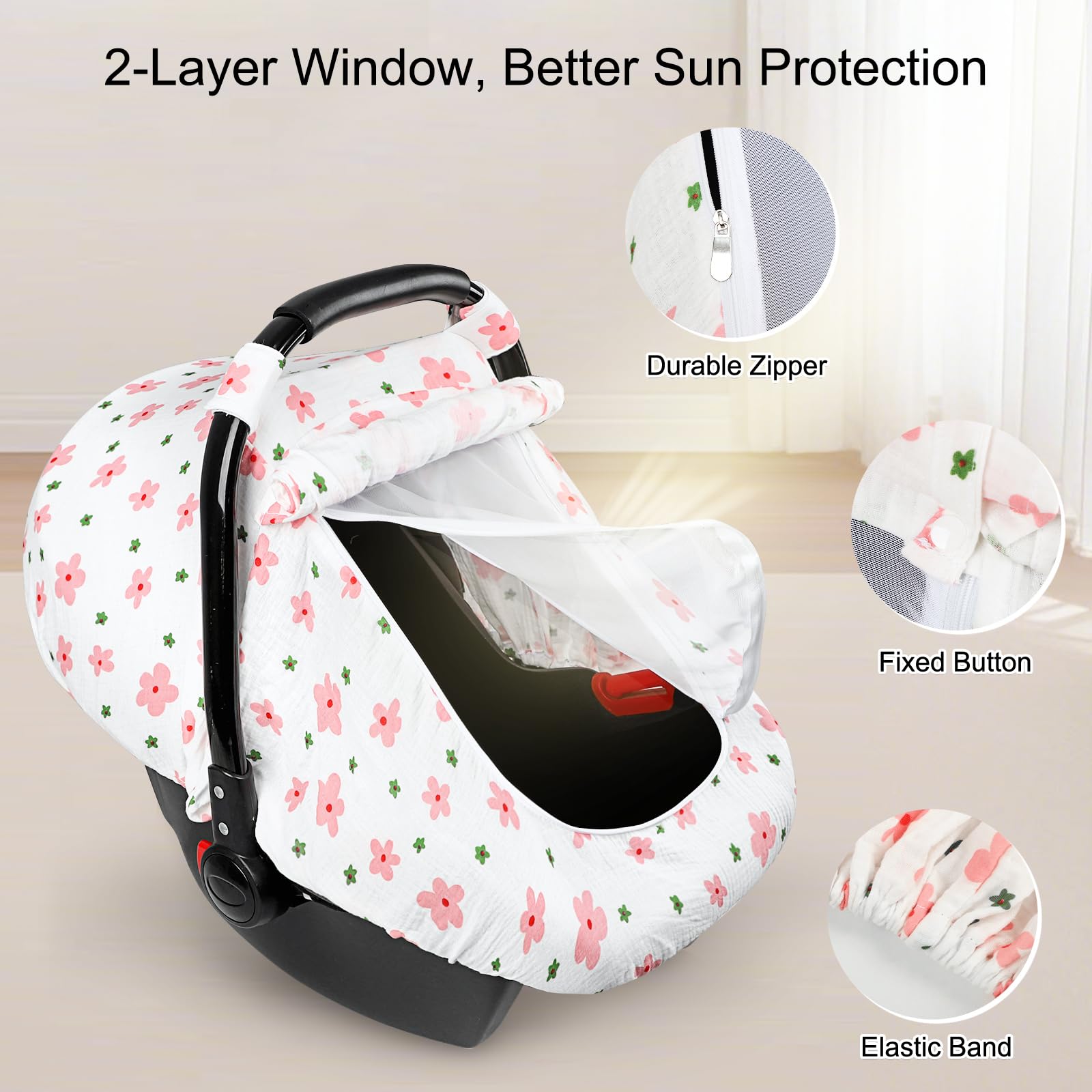 Hooyax breathable muslin fabric keeps baby cool on the move