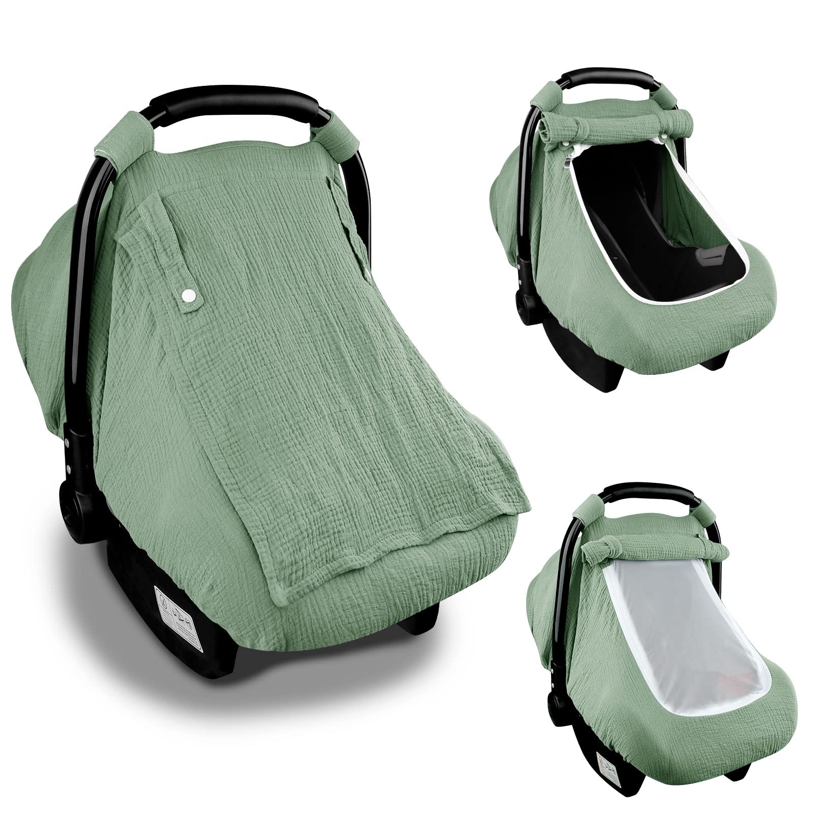 Hooyax muslin car-seat cover with breathable fabric for comfortable travel