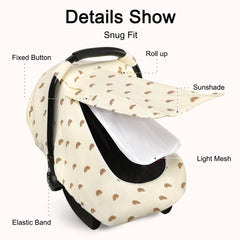 Hooyax Muslin Car Seat Cover open-air mode delivers maximum breathability