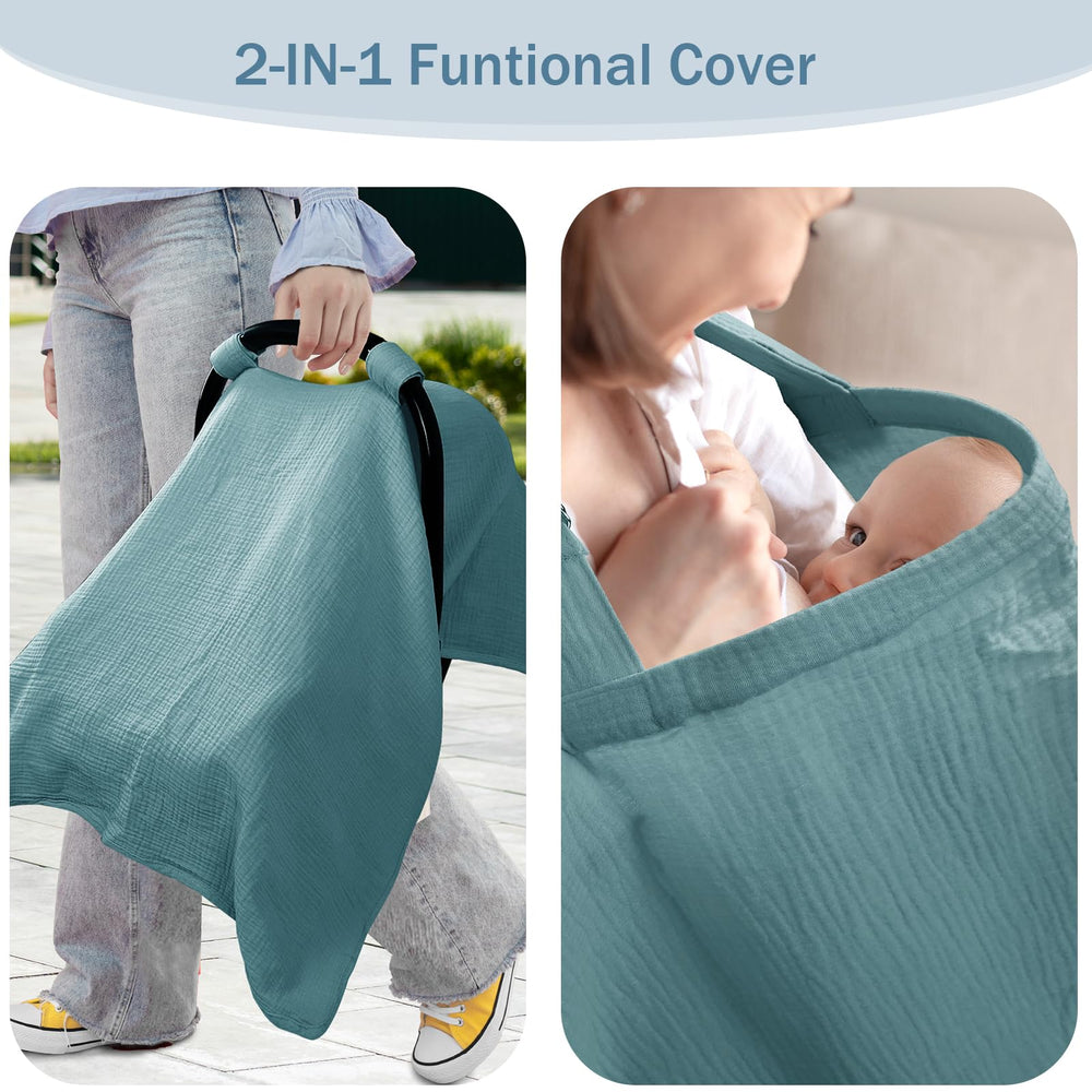 Hooyax muslin cotton canopy showing breathable fabric for baby comfort.