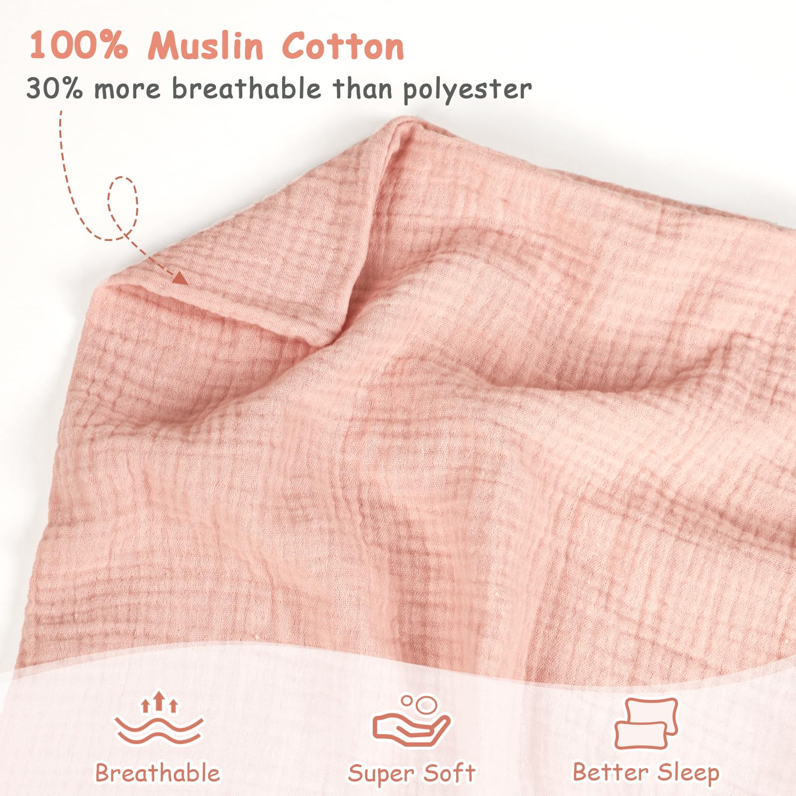 Premium muslin cotton texture feels gentle on toddler skin.