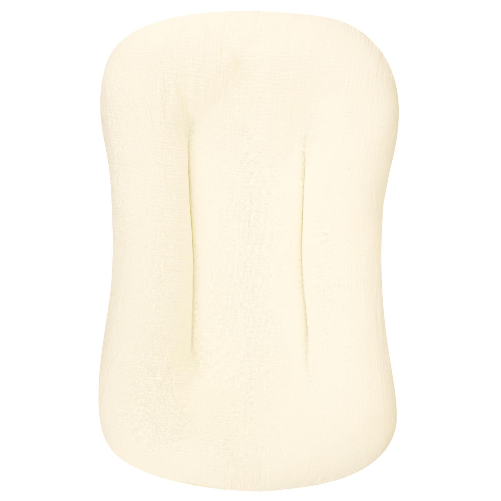 Hooyax muslin lounger cover beige, 37x21, soft and breathable for baby comfort.