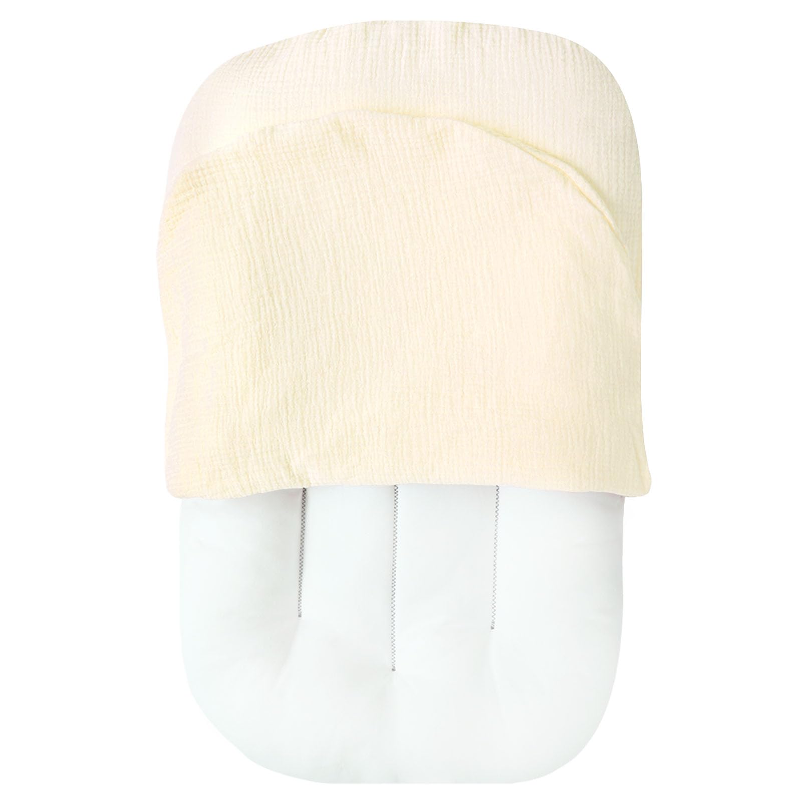 Hooyax muslin lounger cover with envelope closure prevents zipper scratches.