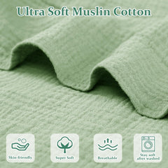 Hooyax muslin lounger cover showing reinforced stitching for durability