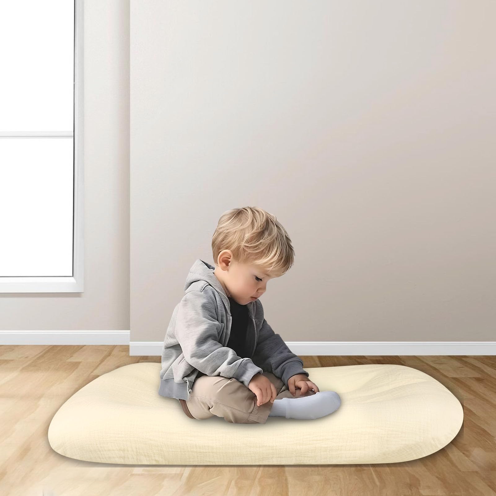 Hooyax muslin lounger cover toddler application on most loungers.