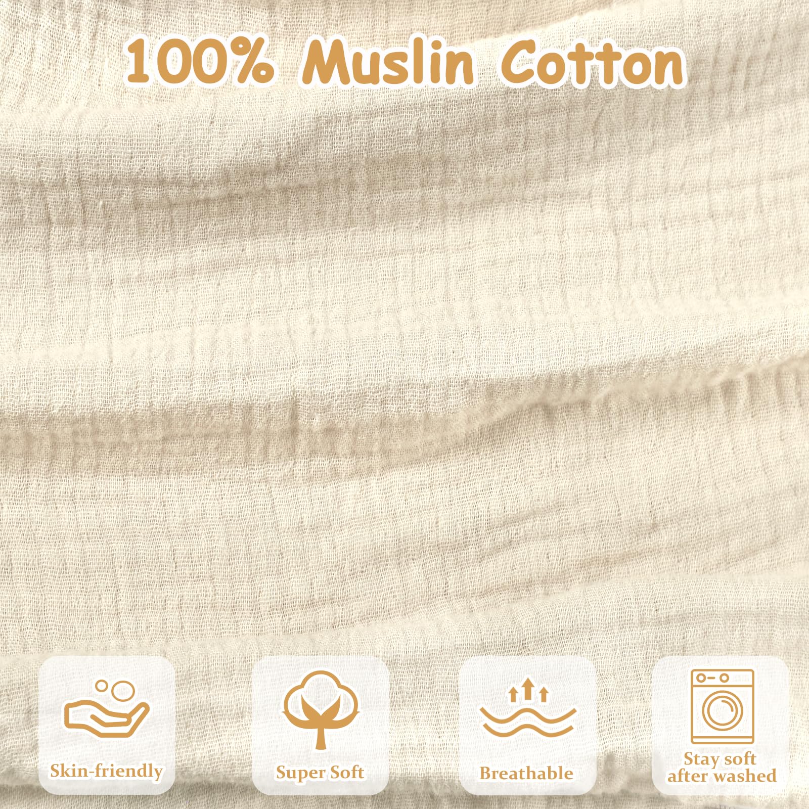 Hooyax muslin nursing pillow cover with breathable fabric keeps baby comfy during feeds