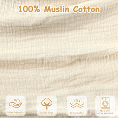 Hooyax muslin nursing pillow cover with breathable fabric keeps baby comfy during feeds