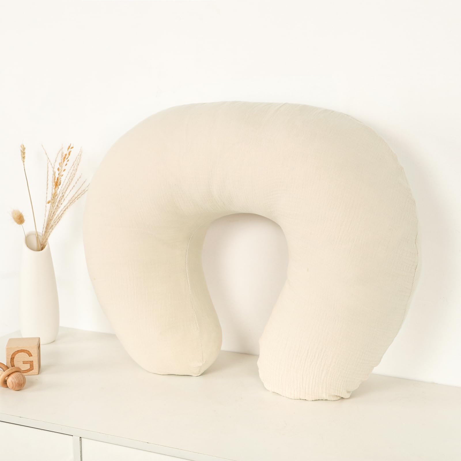 Hooyax muslin nursing pillow cover sturdy and durable for everyday use