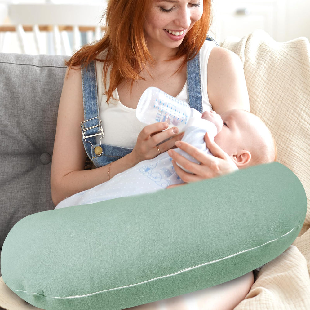 Hooyax muslin cover for nursing pillow on the go, easy to wash and dry.