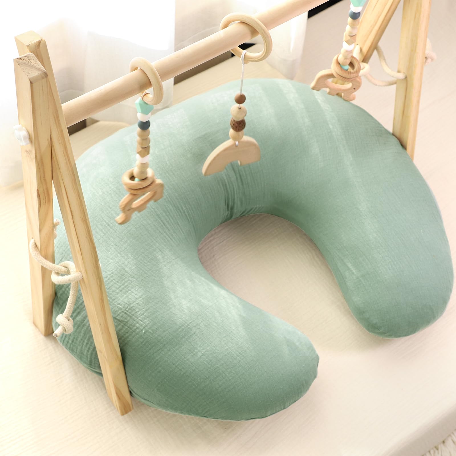 Hooyax two-pack pillow covers ready for gifting at baby showers.