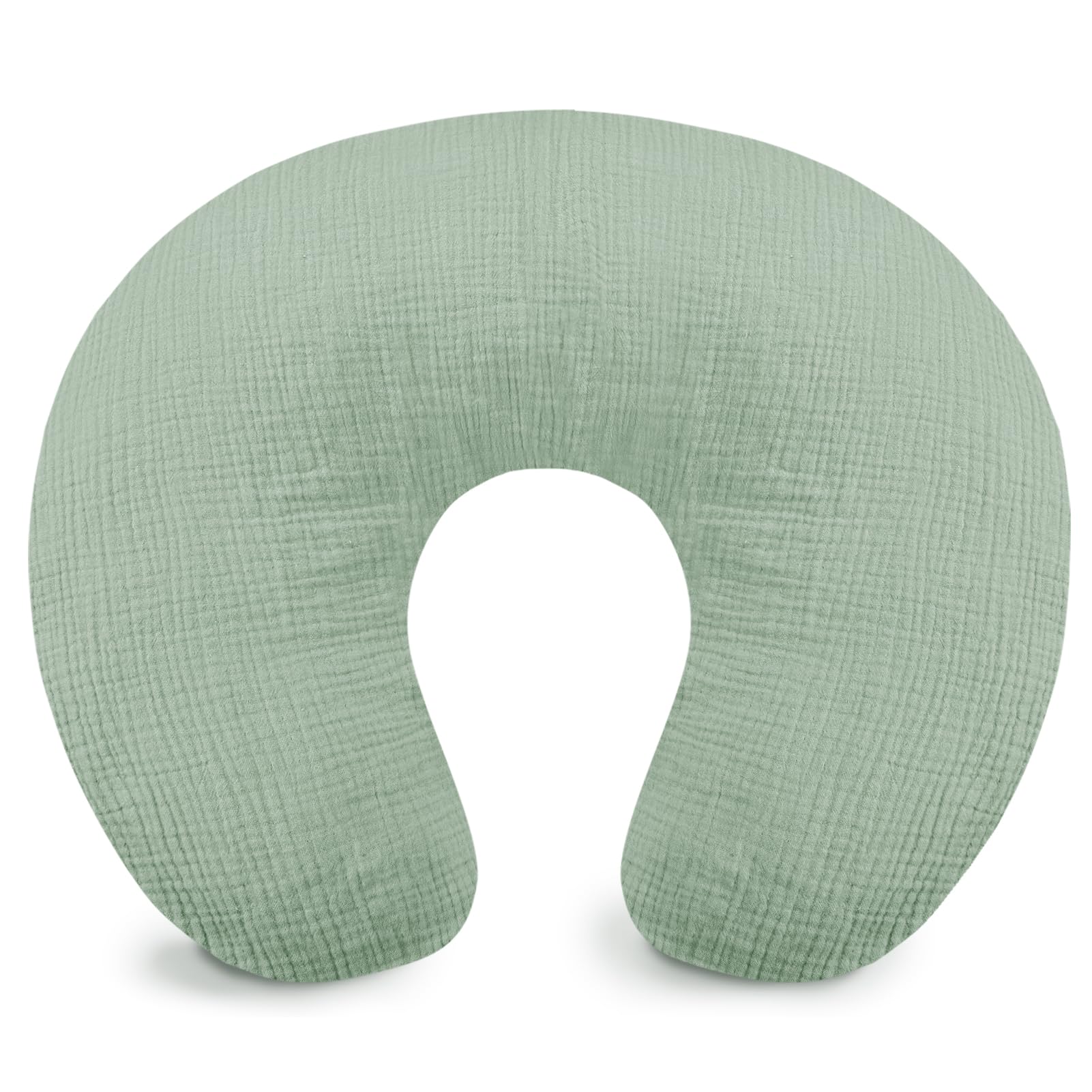 Hooyax muslin nursing pillow cover fits snugly for breathable baby support.
