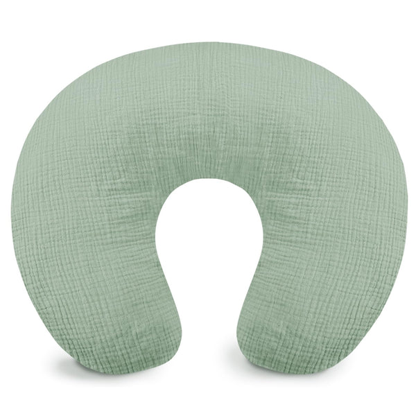 Hooyax muslin nursing pillow cover fits snugly for breathable baby support.