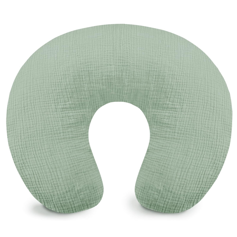 Hooyax muslin nursing pillow cover fits snugly for breathable baby support.