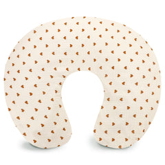 Hooyax heart-pattern muslin nursing pillow cover offers soft, breathable comfort during feeding.