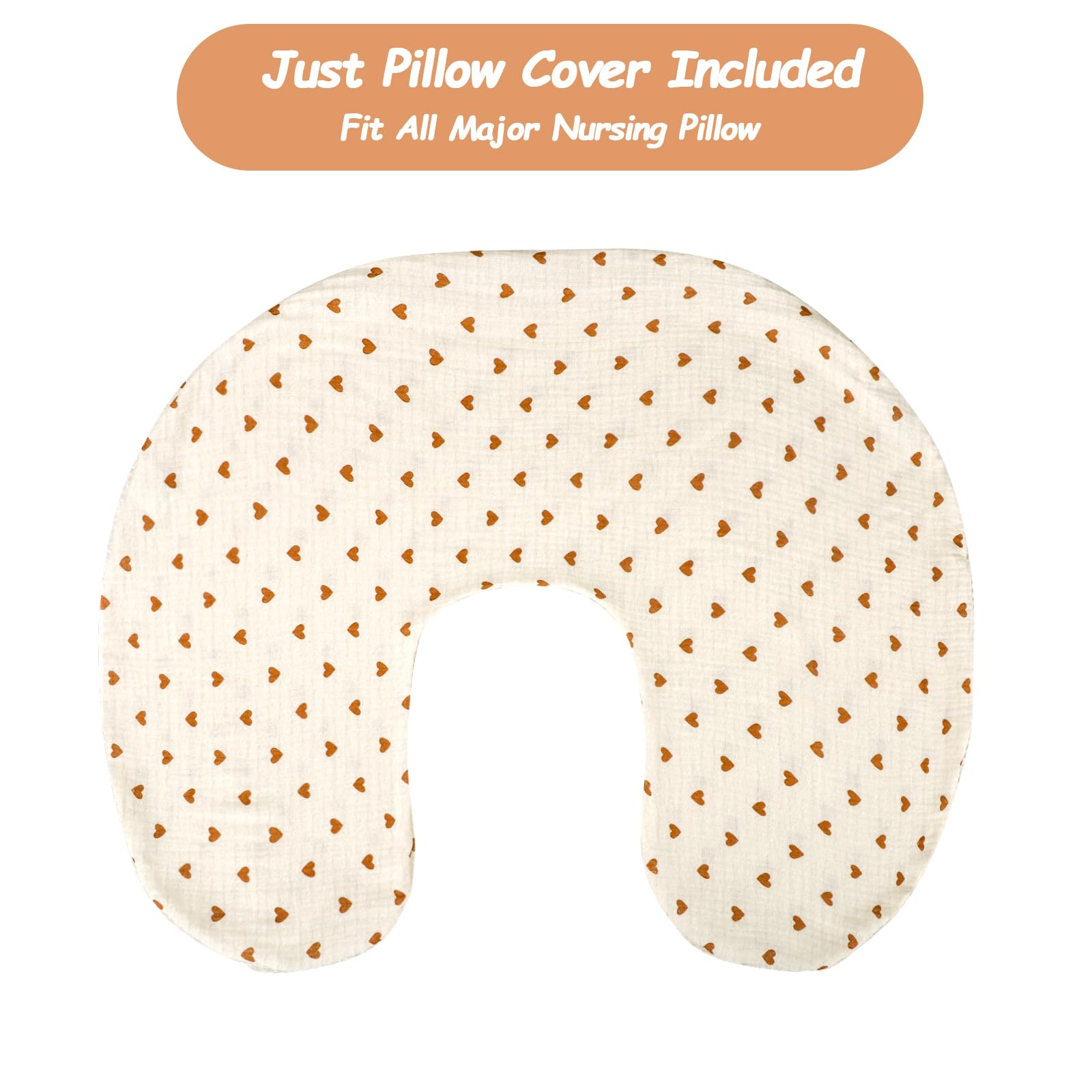 Hooyax nursing pillow cover with invisible zipper allows quick on/off use.