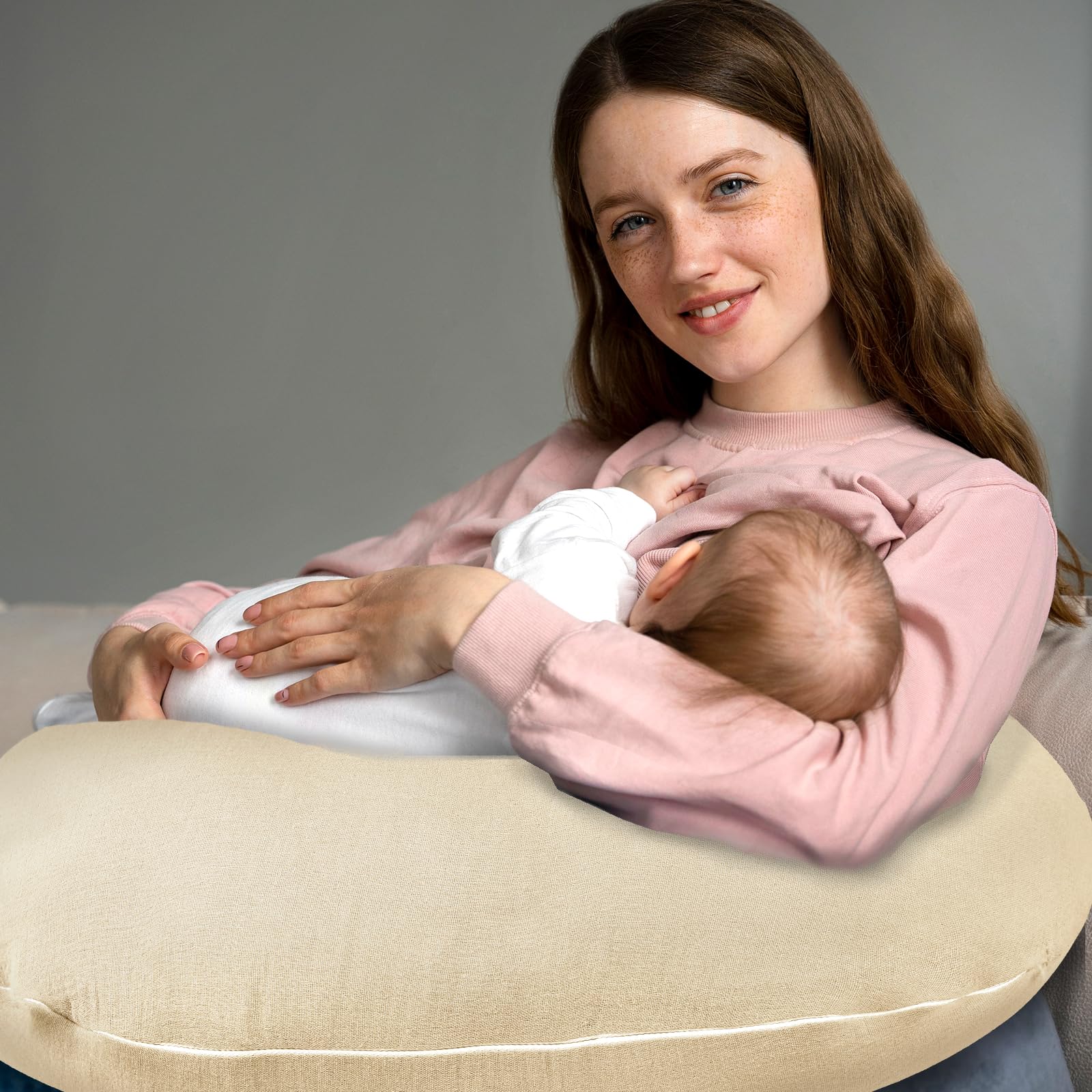 Hooyax neutral brown-wheat tone complements nursery decor