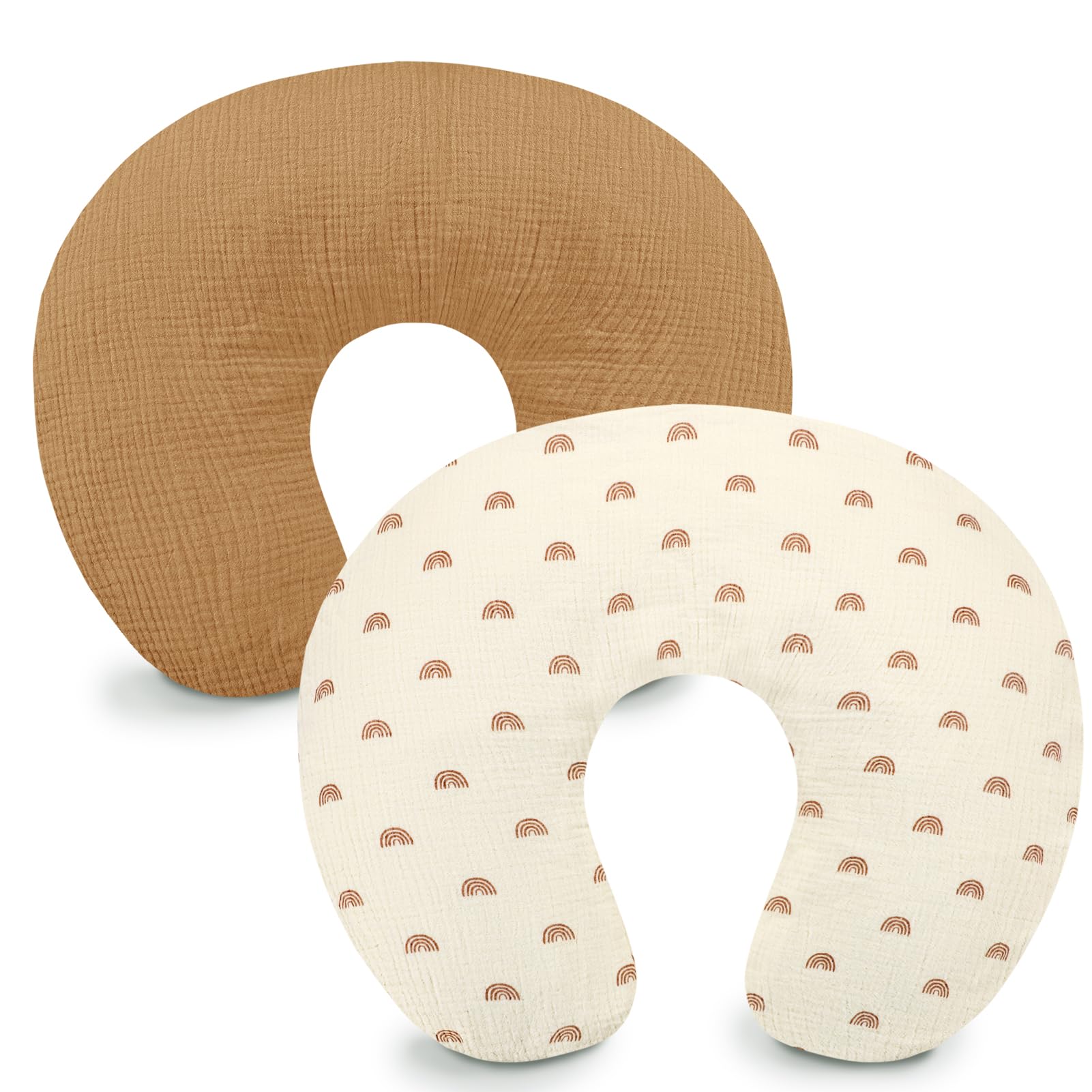 Hooyax muslin nursing pillow cover soft-breathable texture for baby comfort