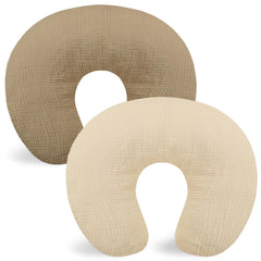Hooyax muslin nursing pillow cover soft closeup for baby-friendly comfort during feeds