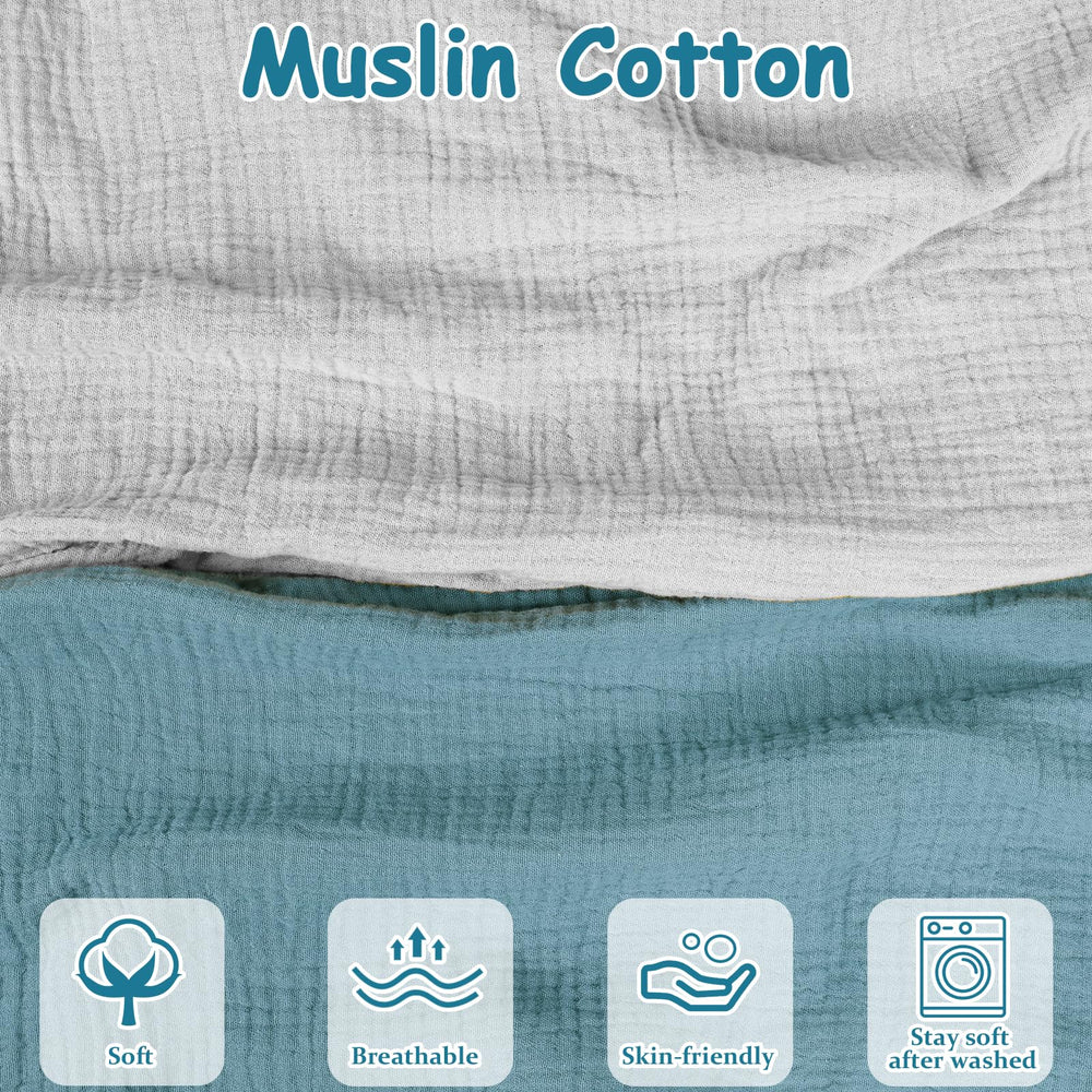 Hooyax soft-breathable muslin pillow cover protects delicate baby skin during feeds
