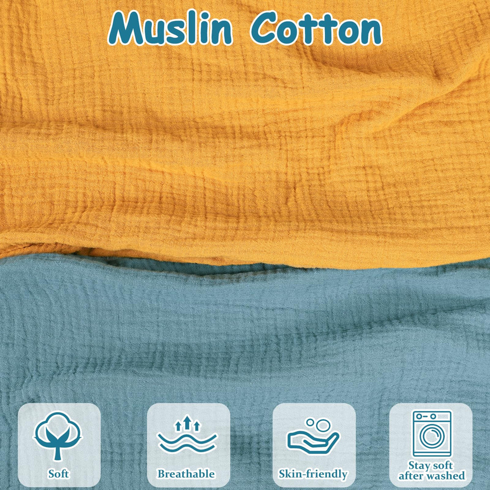 Hooyax soft muslin texture pillow cover keeps baby cool.