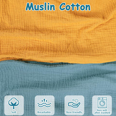 Hooyax soft muslin texture pillow cover keeps baby cool.