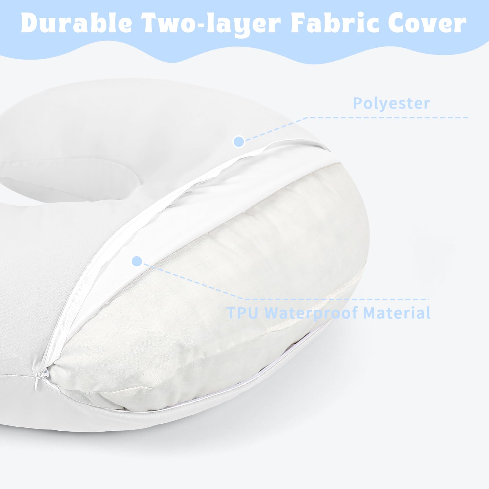Hooyax stretchy nursing cover adapts to standard pillows for easy breastfeeding support